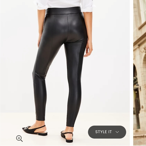 NWOT- Faux Leather Leggings - Picture 2 of 4